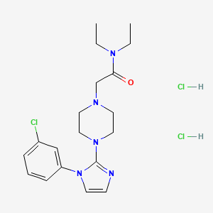 2-(4-(1-(3-chlorophenyl)-1H-imidazol-2-yl)piperazin-1-yl)-N,N-diethylacetamide dihydrochloride