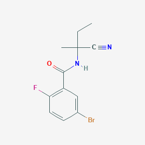 molecular formula C12H12BrFN2O B2595947 5-bromo-N-(1-cyano-1-methylpropyl)-2-fluorobenzamide CAS No. 1252178-80-5