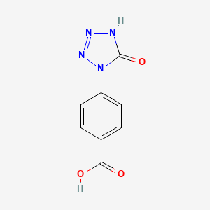 molecular formula C8H6N4O3 B2595950 4-(5-Oxo-4,5-dihydro-1h-tetrazol-1-yl)benzoic acid CAS No. 214980-87-7