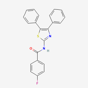 molecular formula C22H15FN2OS B2595955 (Z)-N-(4,5-二苯基噻唑-2(3H)-亚甲基)-4-氟苯甲酰胺 CAS No. 313403-63-3