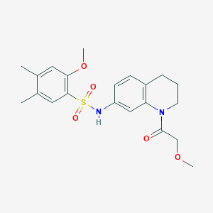 2-methoxy-N-(1-(2-methoxyacetyl)-1,2,3,4-tetrahydroquinolin-7-yl)-4,5-dimethylbenzenesulfonamide