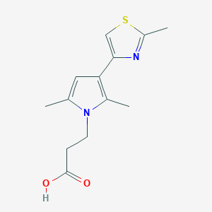 3-[2,5-dimethyl-3-(2-methyl-1,3-thiazol-4-yl)-1H-pyrrol-1-yl]propanoic acid