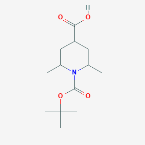 molecular formula C13H23NO4 B2595968 1-[(tert-Butoxy)carbonyl]-2,6-dimethylpiperidine-4-carboxylic acid CAS No. 2059987-63-0