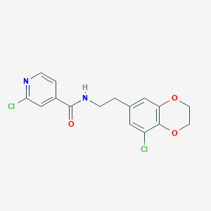 2-chloro-N-[2-(5-chloro-2,3-dihydro-1,4-benzodioxin-7-yl)ethyl]pyridine-4-carboxamide