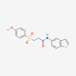 N-(benzo[b]thiophen-5-yl)-3-((4-methoxyphenyl)sulfonyl)propanamide