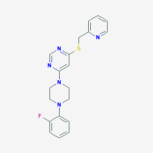 4-(4-(2-Fluorophenyl)piperazin-1-yl)-6-((pyridin-2-ylmethyl)thio)pyrimidine