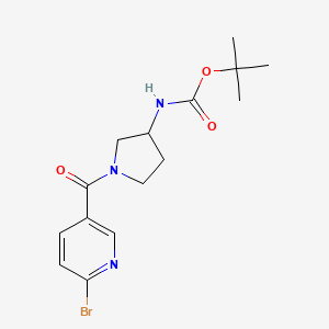 B2596002 Tert-butyl N-[1-(6-bromopyridine-3-carbonyl)pyrrolidin-3-yl]carbamate CAS No. 2402829-46-1