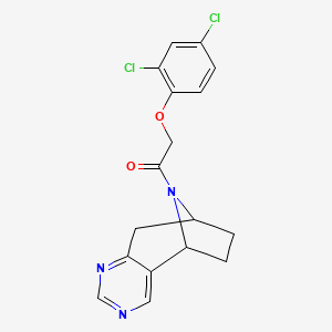 molecular formula C17H15Cl2N3O2 B2596014 2-(2,4-dichlorophenoxy)-1-((5R,8S)-6,7,8,9-tetrahydro-5H-5,8-epiminocyclohepta[d]pyrimidin-10-yl)ethanone CAS No. 2058730-23-5