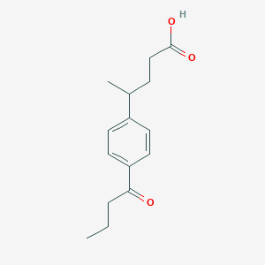 4-(4-Butanoylphenyl)pentanoic acid