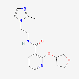 N-(2-(2-methyl-1H-imidazol-1-yl)ethyl)-2-((tetrahydrofuran-3-yl)oxy)nicotinamide