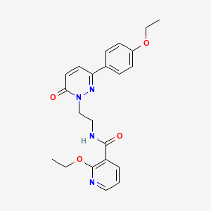 molecular formula C22H24N4O4 B2596054 2-ethoxy-N-(2-(3-(4-ethoxyphenyl)-6-oxopyridazin-1(6H)-yl)ethyl)nicotinamide CAS No. 921853-34-1