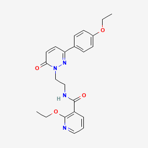 molecular formula C22H24N4O4 B2596054 2-乙氧基-N-(2-(3-(4-乙氧基苯基)-6-氧代哒嗪-1(6H)-基)乙基)烟酰胺 CAS No. 921853-34-1