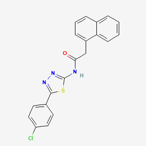 molecular formula C20H14ClN3OS B2596055 N-[5-(4-chlorophenyl)-1,3,4-thiadiazol-2-yl]-2-(naphthalen-1-yl)acetamide CAS No. 392242-22-7