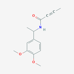 molecular formula C14H17NO3 B2596067 N-[1-(3,4-Dimethoxyphenyl)ethyl]but-2-ynamide CAS No. 2286535-18-8