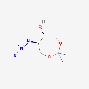 molecular formula C7H13N3O3 B2596070 (5S,6R)-6-Azido-2,2-dimethyl-1,3-dioxepan-5-ol CAS No. 1821711-75-4
