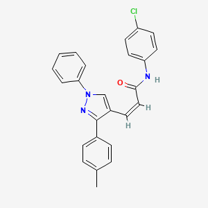 (Z)-N-(4-chlorophenyl)-3-(1-phenyl-3-(p-tolyl)-1H-pyrazol-4-yl)acrylamide
