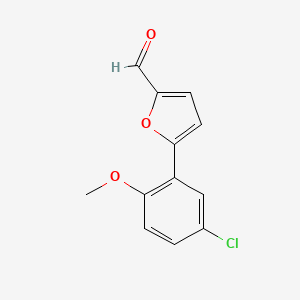 molecular formula C12H9ClO3 B2596105 5-(5-氯-2-甲氧基苯基)呋喃-2-甲醛 CAS No. 853314-04-2