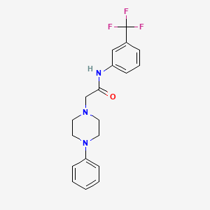 molecular formula C19H20F3N3O B2596114 2-(4-phenylpiperazin-1-yl)-N-[3-(trifluoromethyl)phenyl]acetamide CAS No. 329080-47-9