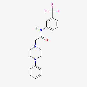 molecular formula C19H20F3N3O B2596114 N-[3-(trifluorométhyl)phényl]-2-(4-phénylpiperazin-1-yl)acétamide CAS No. 329080-47-9