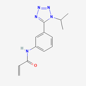 molecular formula C13H15N5O B2596123 N-[3-(1-Propan-2-yltetrazol-5-yl)phenyl]prop-2-enamide CAS No. 2361639-45-2