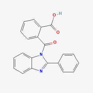 B2596141 2-(2-Phenylbenzimidazole-1-carbonyl)benzoic acid CAS No. 364611-05-2