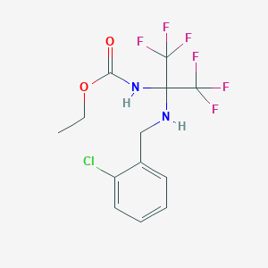 Ethyl 1-[(2-chlorobenzyl)amino]-2,2,2-trifluoro-1-(trifluoromethyl)ethylcarbamate