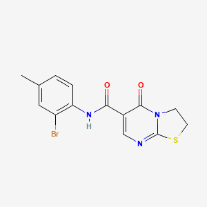 molecular formula C14H12BrN3O2S B2596155 N-(2-溴-4-甲苯基)-5-氧代-3,5-二氢-2H-噻唑并[3,2-a]嘧啶-6-甲酰胺 CAS No. 532965-73-4