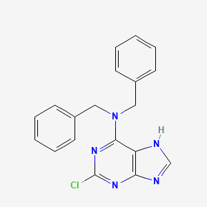 molecular formula C19H16ClN5 B2596184 N,N-Dibenzyl-2-chloro-9H-purin-6-amine CAS No. 496955-47-6