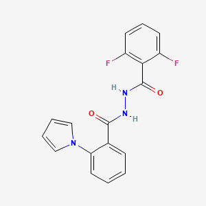 molecular formula C18H13F2N3O2 B2596185 N'-(2,6-difluorobenzoyl)-2-(1H-pyrrol-1-yl)benzenecarbohydrazide CAS No. 478062-96-3