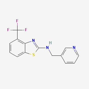 molecular formula C14H10F3N3S B2596188 N-(pyridin-3-ylmethyl)-4-(trifluoromethyl)benzo[d]thiazol-2-amine CAS No. 1421468-87-2
