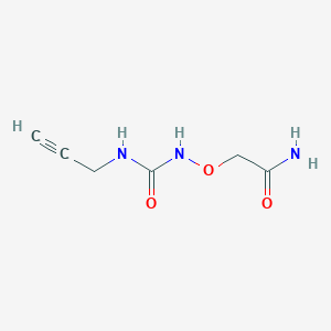 molecular formula C6H9N3O3 B2596199 2-(Prop-2-ynylcarbamoylamino)oxyacetamide CAS No. 1878588-92-1