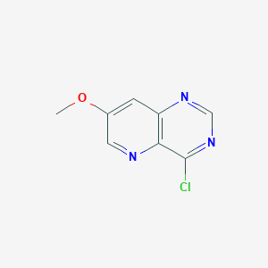 molecular formula C8H6ClN3O B2596217 4-氯-7-甲氧基吡啶并[3,2-d]嘧啶 CAS No. 1256811-43-4