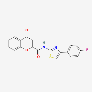molecular formula C19H11FN2O3S B2596226 N-(4-(4-氟苯基)噻唑-2-基)-4-氧代-4H-色满-2-甲酰胺 CAS No. 477545-98-5