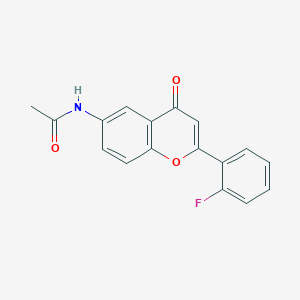 molecular formula C17H12FNO3 B2596227 N-[2-(2-fluorophenyl)-4-oxochromen-6-yl]acetamide CAS No. 923164-03-8