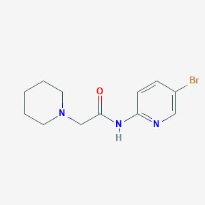 molecular formula C12H16BrN3O B259624 N-(5-bromopyridin-2-yl)-2-piperidin-1-ylacetamide 