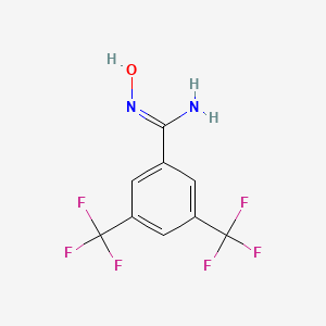 molecular formula C9H6F6N2O B2596258 3,5-Bis(trifluoromethyl)benzamidoxime CAS No. 72111-09-2