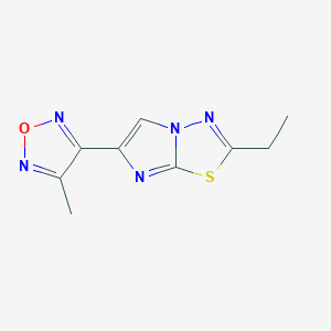 molecular formula C9H9N5OS B259626 2-Ethyl-6-(4-methyl-1,2,5-oxadiazol-3-yl)imidazo[2,1-b][1,3,4]thiadiazole 