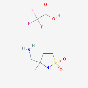 (2,3-Dimethyl-1,1-dioxo-1,2-thiazolidin-3-yl)methanamine;2,2,2-trifluoroacetic acid