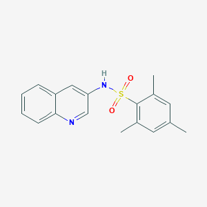 molecular formula C18H18N2O2S B259627 2,4,6-Trimethyl-N-quinolin-3-yl-benzenesulfonamide 