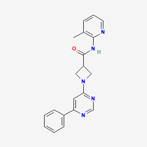 molecular formula C20H19N5O B2596276 N-(3-甲基吡啶-2-基)-1-(6-苯基嘧啶-4-基)氮杂环丁-3-甲酰胺 CAS No. 2034475-71-1