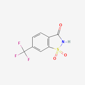 molecular formula C8H4F3NO3S B2596279 6-(三氟甲基)苯并[d]异噻唑-3(2H)-酮 1,1-二氧化物 CAS No. 2137593-09-8