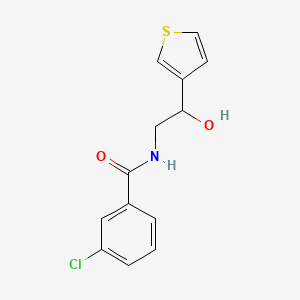 molecular formula C13H12ClNO2S B2596281 3-氯-N-(2-羟基-2-(噻吩-3-基)乙基)苯甲酰胺 CAS No. 1251563-01-5