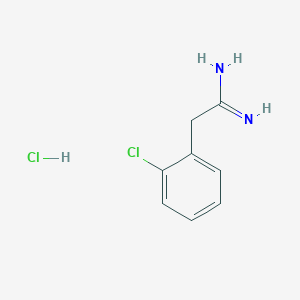 molecular formula C8H10Cl2N2 B2596286 2-(2-Chlorophenyl)ethanimidamide hydrochloride CAS No. 6451-22-5