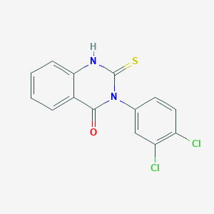 molecular formula C14H8Cl2N2OS B2596302 3-(3,4-二氯苯基)-2-硫代-3,4-二氢喹唑啉-4-酮 CAS No. 282729-77-5