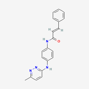 molecular formula C20H18N4O B2596311 N-(4-((6-methylpyridazin-3-yl)amino)phenyl)cinnamamide CAS No. 1173457-89-0