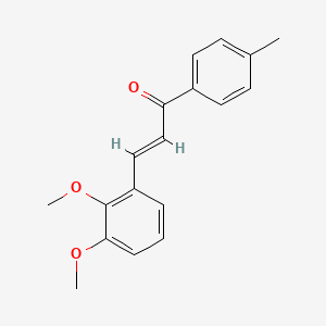 molecular formula C18H18O3 B2596318 (2E)-3-(2,3-dimethoxyphenyl)-1-(4-methylphenyl)prop-2-en-1-one CAS No. 198134-94-0