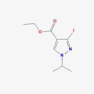 molecular formula C9H13IN2O2 B2596320 ethyl 3-iodo-1-isopropyl-1H-pyrazole-4-carboxylate CAS No. 1374257-98-3
