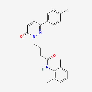 molecular formula C23H25N3O2 B2596323 N-(2,6-dimethylphenyl)-4-(6-oxo-3-(p-tolyl)pyridazin-1(6H)-yl)butanamide CAS No. 946216-65-5