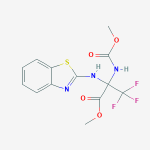 molecular formula C13H12F3N3O4S B259634 Methyl 2-(1,3-benzothiazol-2-ylamino)-3,3,3-trifluoro-2-[(methoxycarbonyl)amino]propanoate 