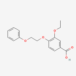 molecular formula C17H18O5 B2596344 3-ethoxy-4-(2-phenoxyethoxy)benzoic Acid CAS No. 571156-08-6